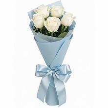 Букет 5 Белых роз Проуд в Северном Оренбургской области