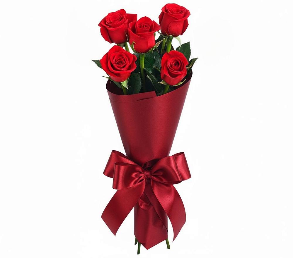 Букет 5 Красных роз Эдлесс Лав в Северном Оренбургской области