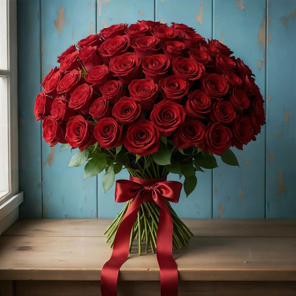 Букет Красные розы Блэк Меджик в Северном Оренбургской области