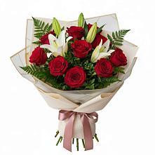 Букет цветов из:  Лилии и Розы #REPLACE_PRED# Северном Оренбургской области