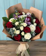 Букет цветов из:  Розы и Альстромерии #REPLACE_PRED# Северном Оренбургской области