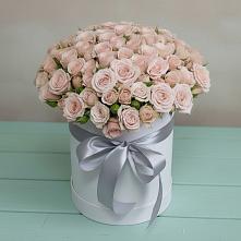 Цветочная композиция из Розы в шляпной коробке в Северном Оренбургской области