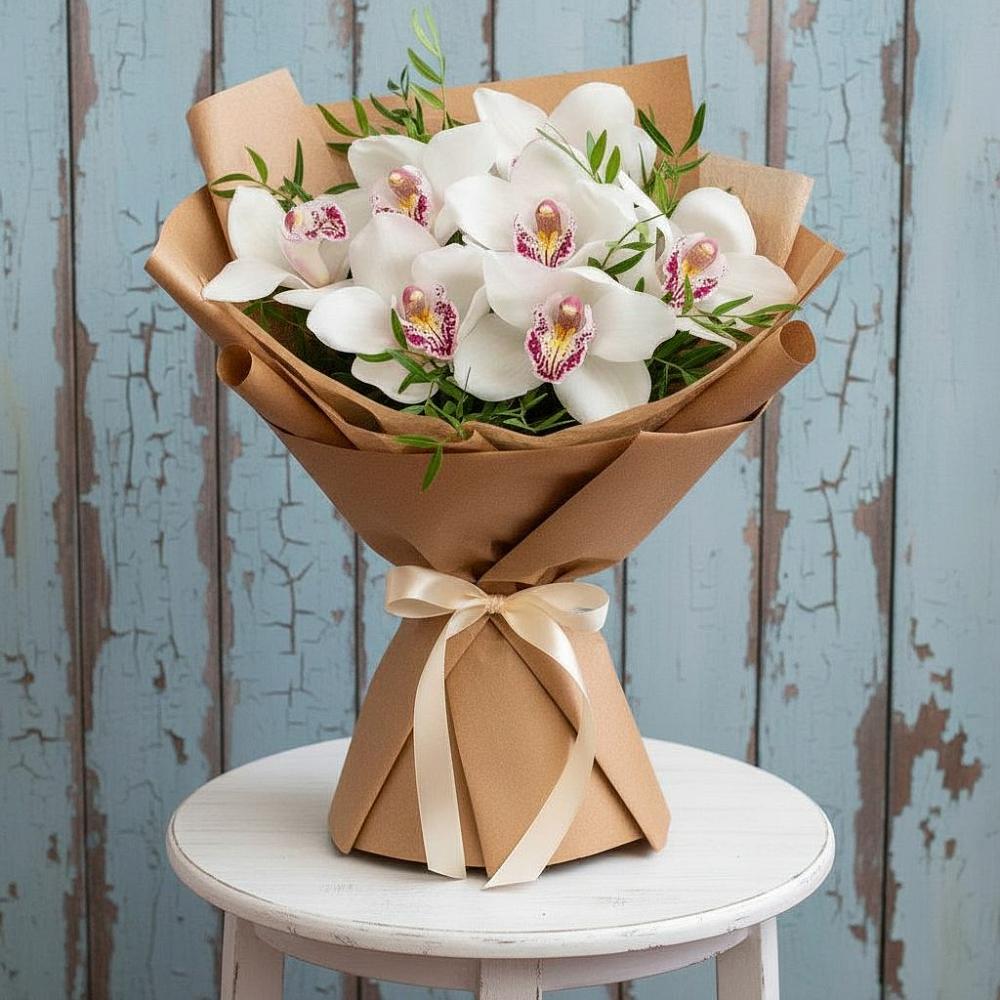 Букет цветов из: Орхидеи и Розы в Северном Оренбургской области