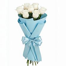 Букет 7 белых роз Проуд в Северном Оренбургской области