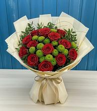 Букет цветов из:  Розы и Хризантемы #REPLACE_PRED# Северном Оренбургской области