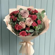 Букет цветов из:  Гвоздики и Розы #REPLACE_PRED# Северном Оренбургской области