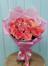 Букет 15 Розовых роз Равель в Северном Оренбургской области