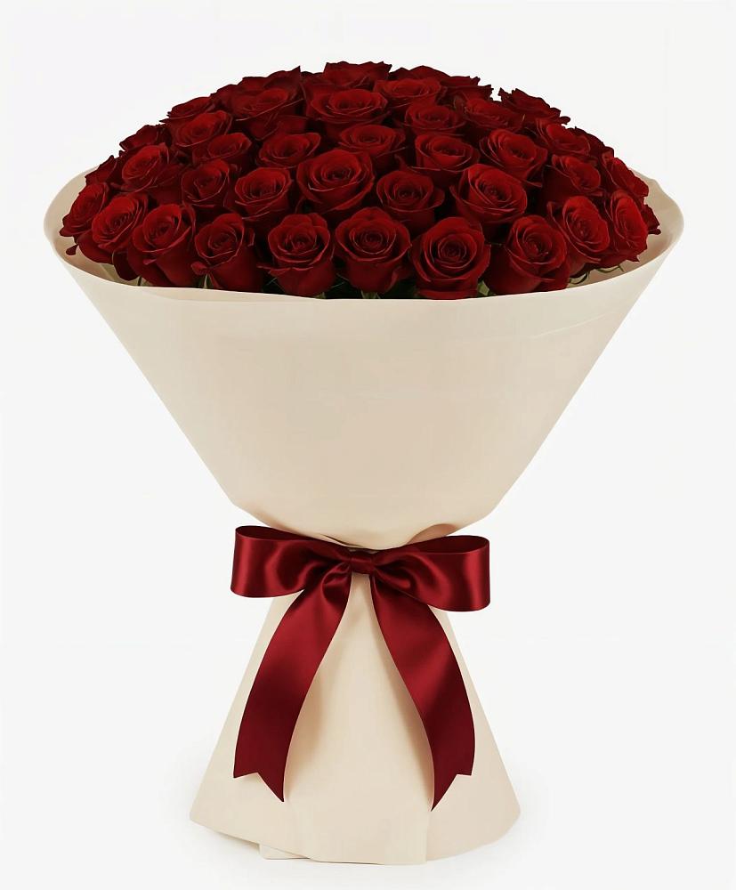 Букет 101 Бордовая роза Блэк Бакарра в Северном Оренбургской области