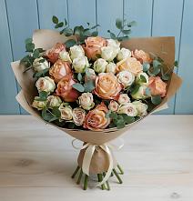 Букет цветов из:  Альстромерии и Розы в Северном Оренбургской области